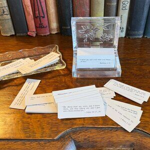 Vintage Inspirational God's Gifts Rose Lucite Hinged Box